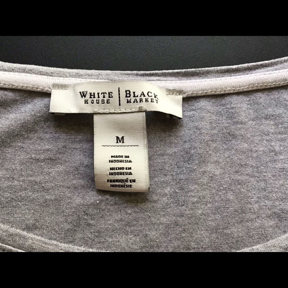 WHITE house black market 3/4 t-Shirt top M‎ - Picture 2 of 8